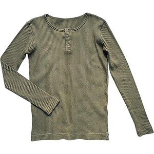 The Simple Folk women's ribbed long sleeve top in sage
